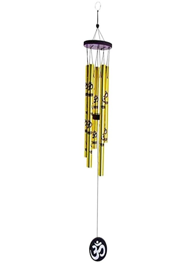 GJ Vastu Om Hanging Wind Chime for Home, Balcony and Bedroom Positive Energy with Good Sound (Gold) - 45 CM - Image 3